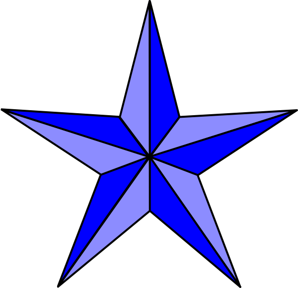 600x580 Blue Nautical Star Clip Art