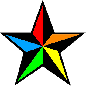 283x283 Rainbow Star Clipart