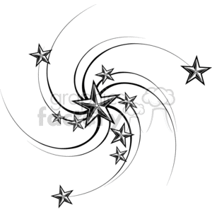 300x300 Royalty Free Whirled Nautical Star Tattoo Design 377680 Vector