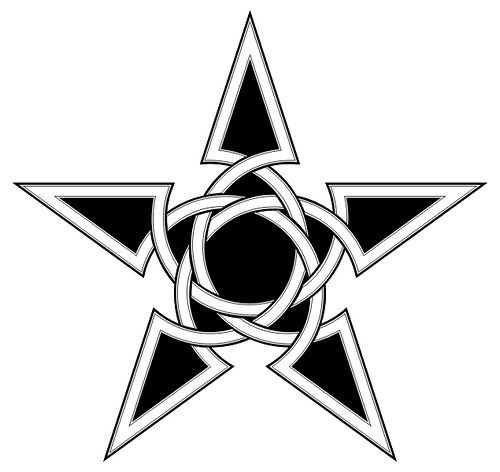 500x472 Black Celtic Nautical Star Tattoo Stencil Anchor Stencil
