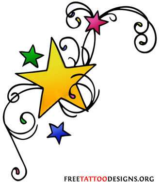 330x375 Star Tattoos Shooting Stars And Nautical Star Tattoo Designs