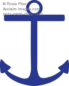 243x300 Dark Blue Boat Anchor Royalty Free Clip Art Image