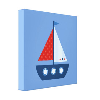 324x324 Navy Blue Anchor Wrapped Canvas Prints Zazzle