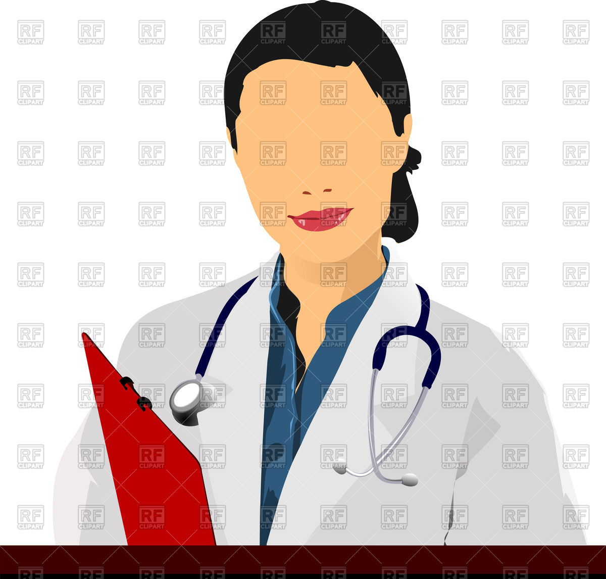 1200x1146 Portrait Of Woman Doctor With Stethoscope On Neck And Folder