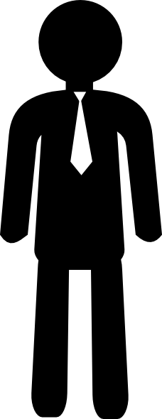 228x590 Employee With Necktie Clip Art