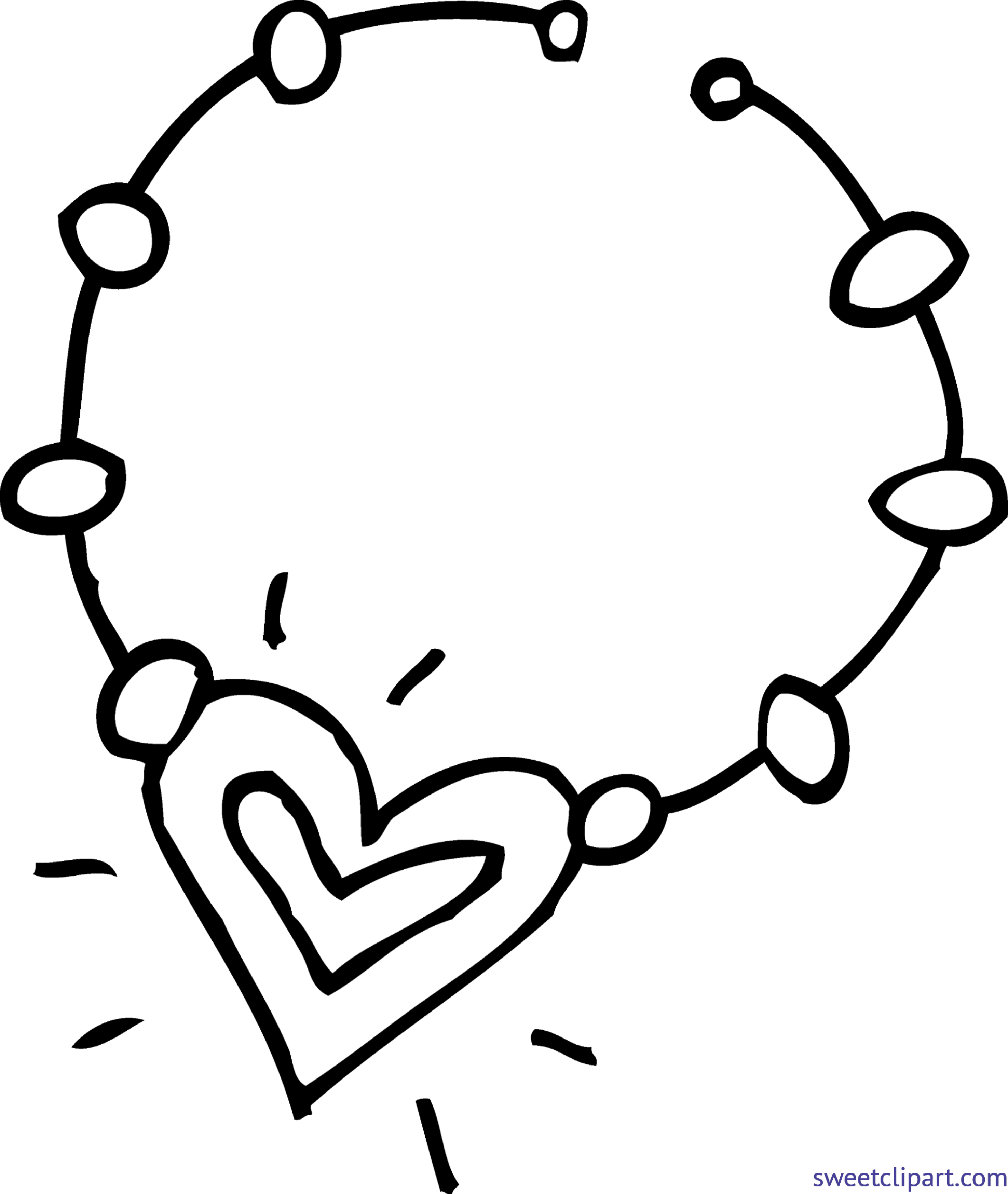 2950x3494 Necklace Coloring Page Clip Art