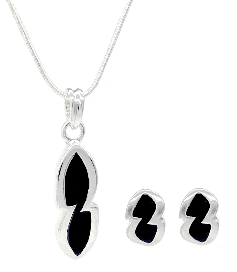 799x916 Simple Classy Elegant Black Enamel Lightning Clip On Earrings