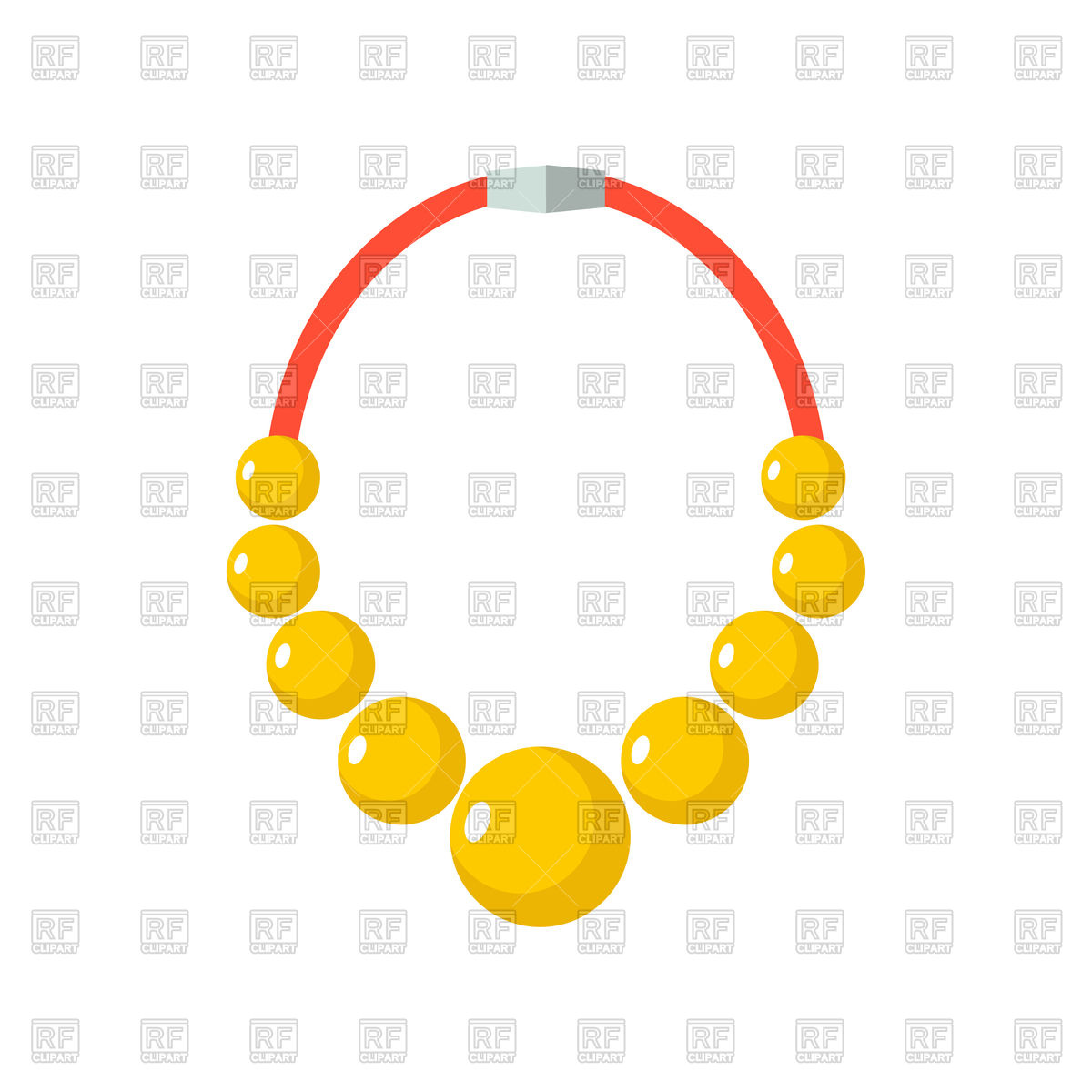 1200x1200 Golden Necklace Royalty Free Vector Clip Art Image
