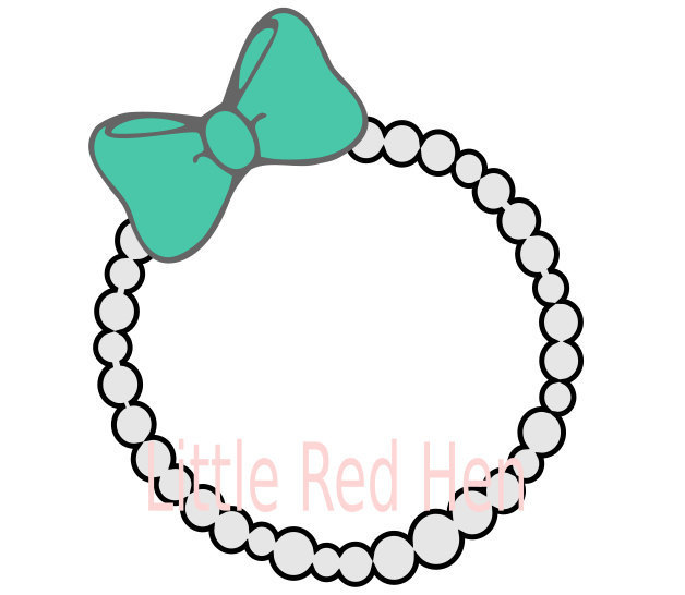 628x546 Pearl Necklace Bow Clipart