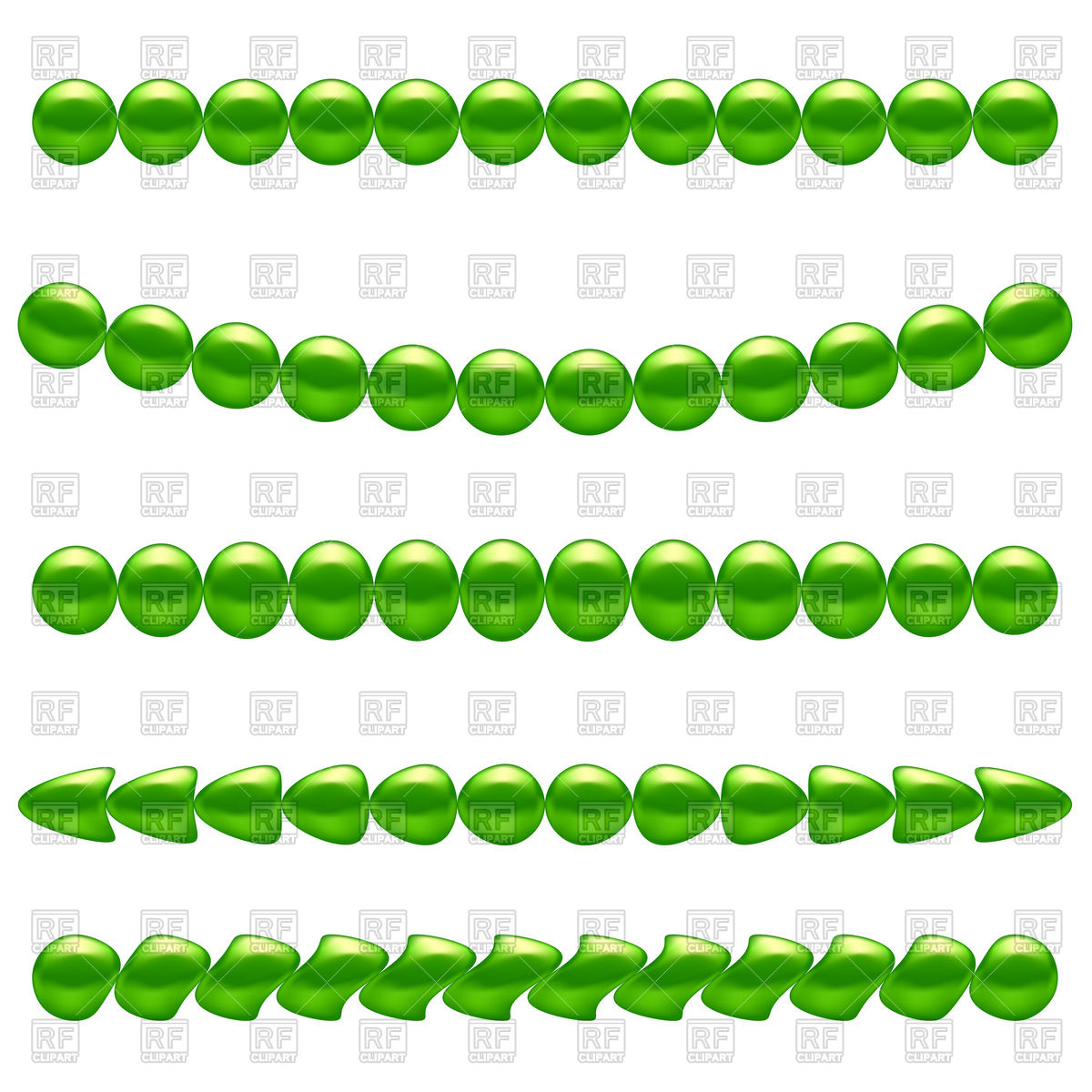 1200x1200 Shiny Green Pearl Necklaces Royalty Free Vector Clip Art Image