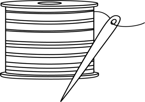476x333 Sewing Needle And Thread Coloring Page Image Clipart Images