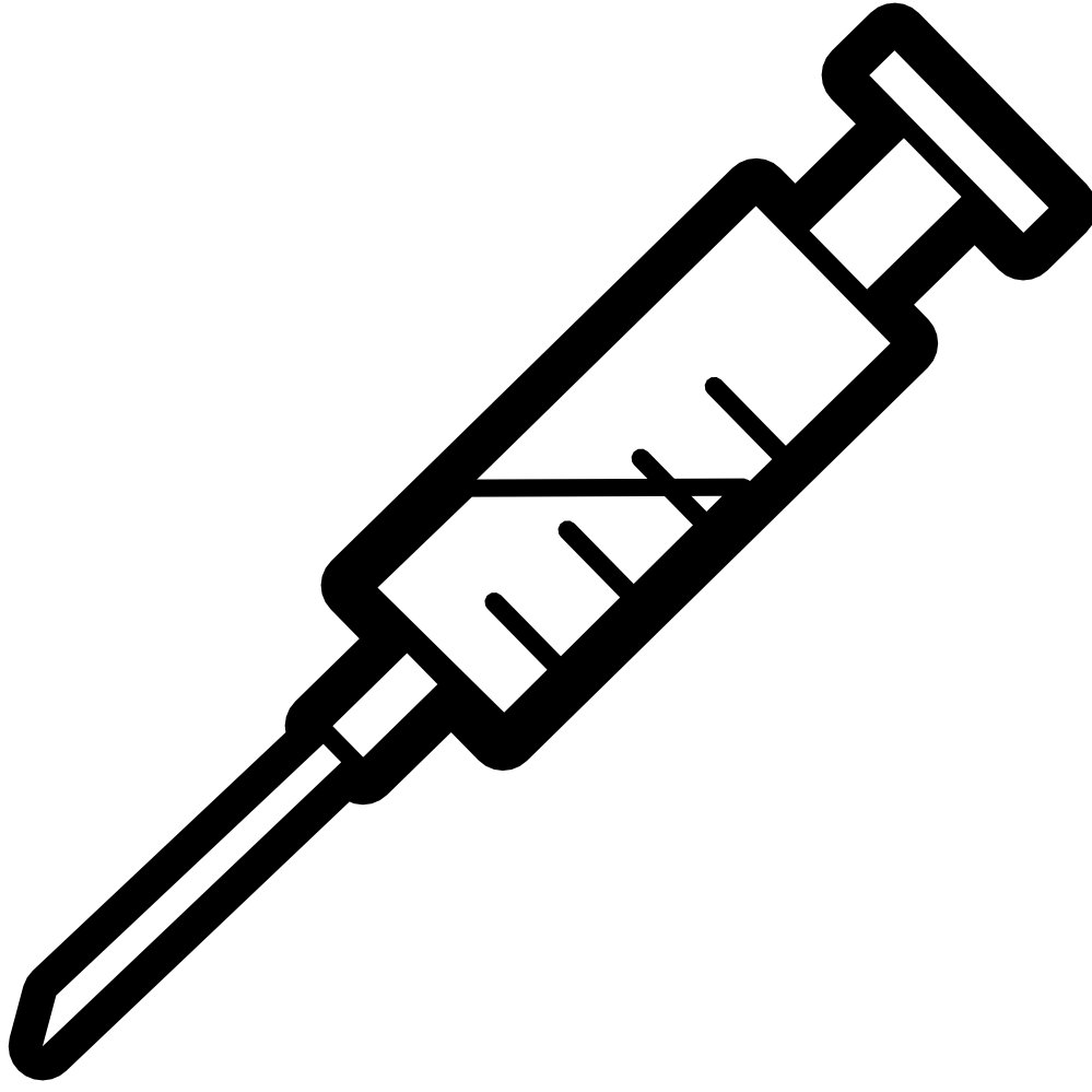 999x999 Syringe Black And White Clipart