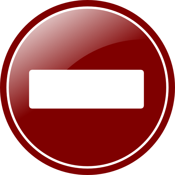 600x600 Red Minus Clip Art