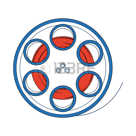 450x450 Film Stripe Reel On Movie Cinema Negative Vector Illustration