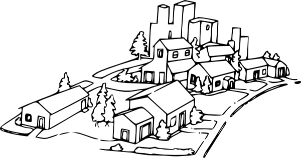 600x316 Neighborhood Clip Art Free Vector In Open Office Drawing Svg