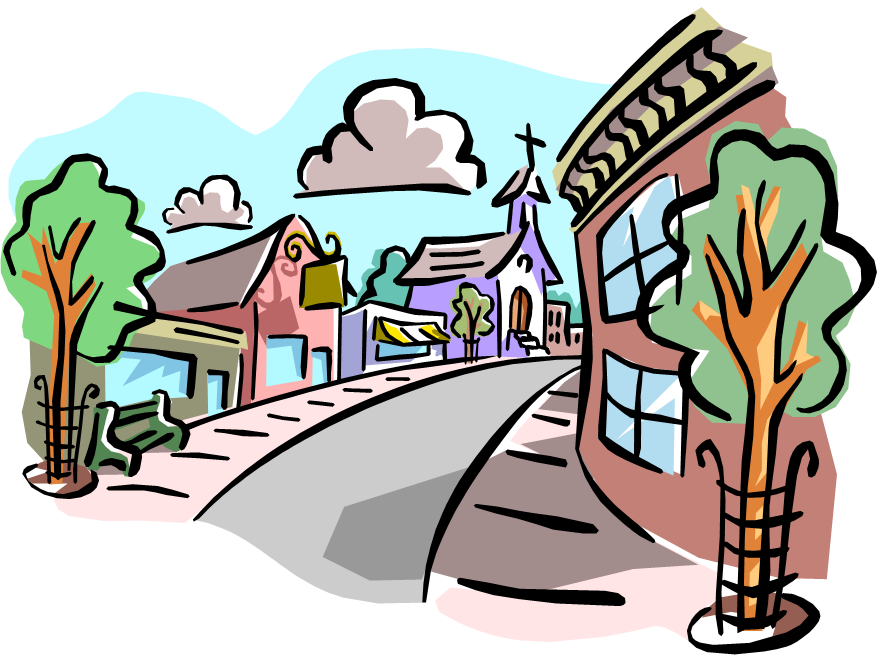 881x658 Town Clipart Neighborhood