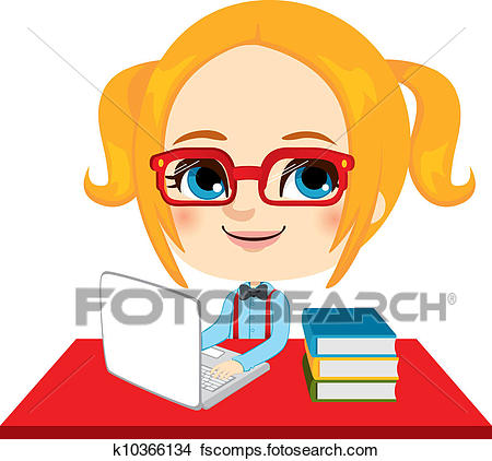 450x422 Clip Art Of Nerdy Girl K20347367