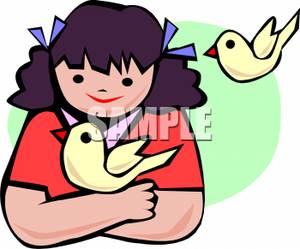 300x249 Girl Clipart Bird