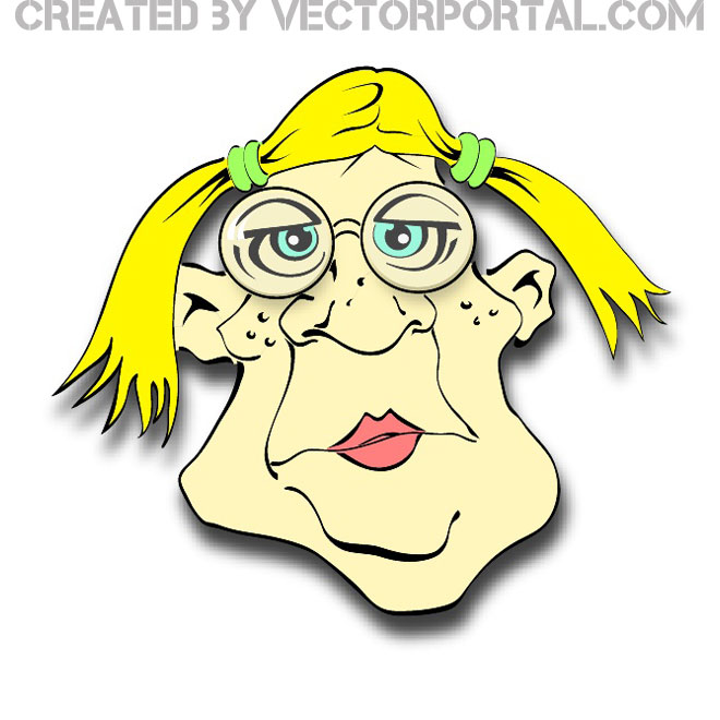 660x660 Nerd Girl Free Vector 123freevectors