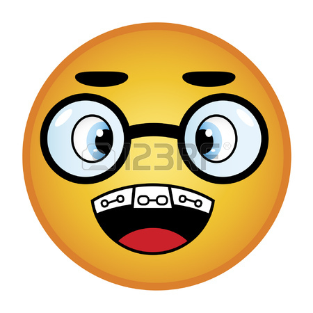 450x450 Nerd Smiley With Glasses And Braces Royalty Free Cliparts, Vectors