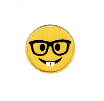 355x345 Smiley Face Emoji Nerd With Glasses