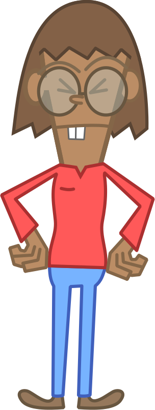 304x800 Free Nerd With Glasses Clip Art