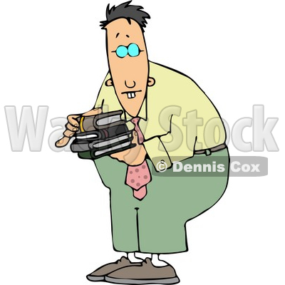 400x400 With Buckteeth Wearing Glasses And Carrying Books Clipart Djart