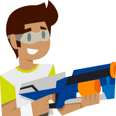 cartoon nerf gun