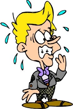 235x350 Nervous Man Clipart