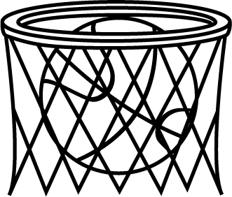 331x282 Black And White Basketball In Net Clip Art