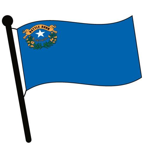 500x500 Nevada Waving Flag Clip Art