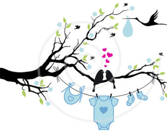 340x270 Stork Clipart Baby Silhouette