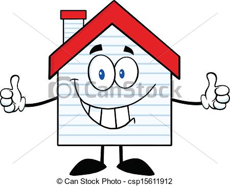 450x364 House Clipart Smiling
