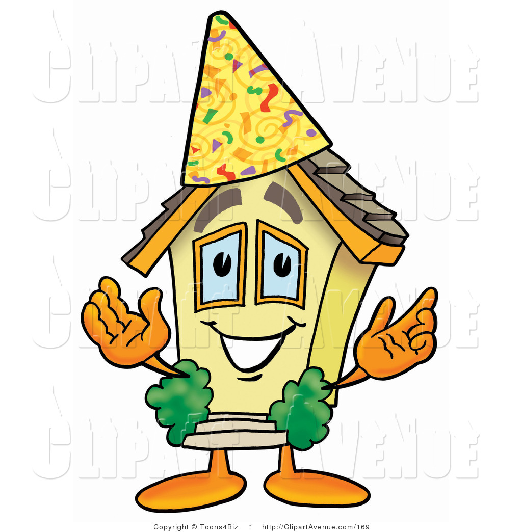 1024x1044venue Clipart Of Home Mascot Cartoon Character Wearing