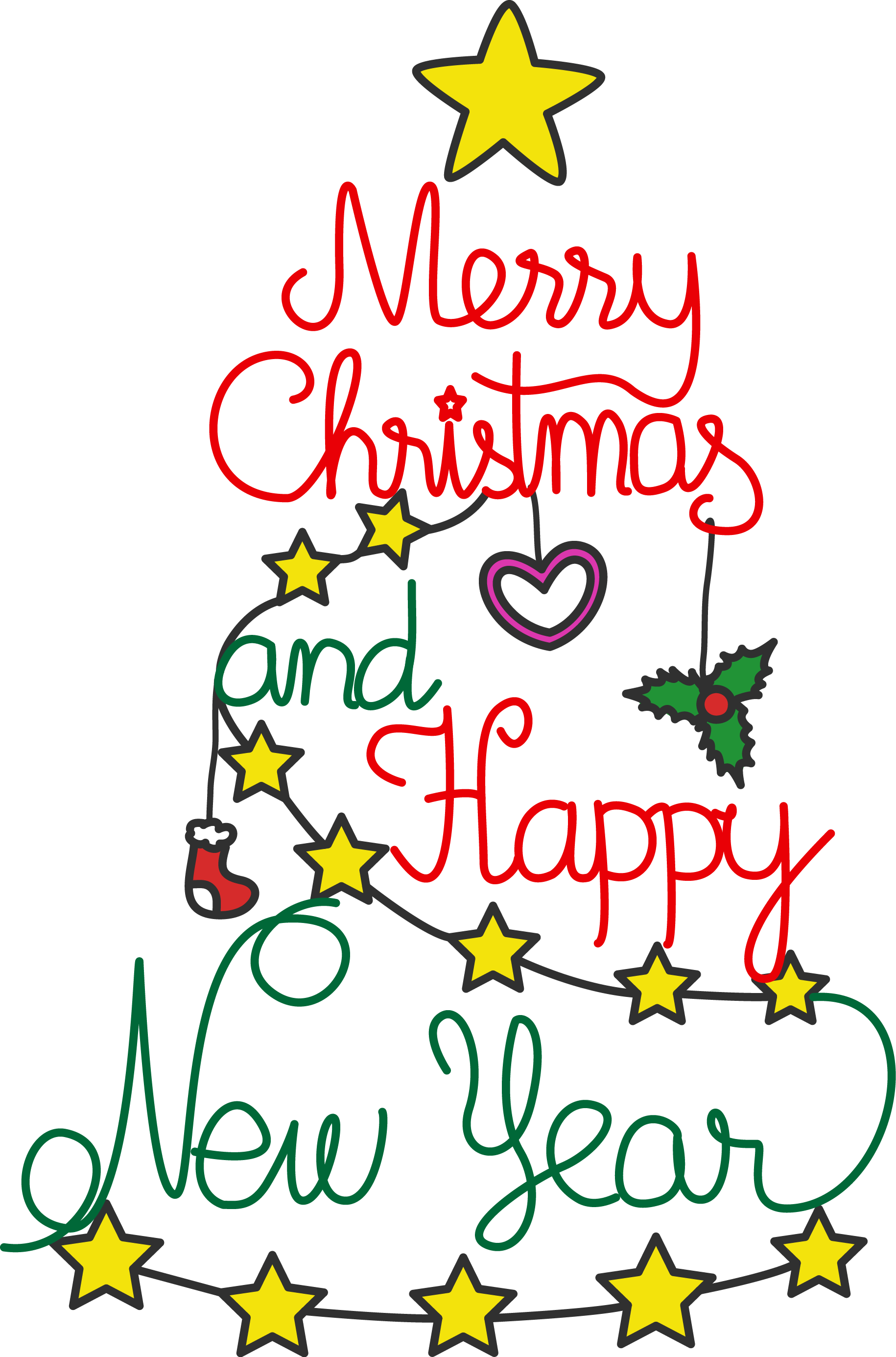 1830x2770 Best Merry Christmas And Happy New Year 2016 Clip Art Inside Merry