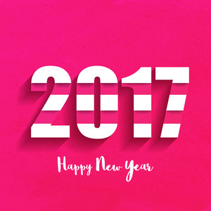 300x300 Greeting Card Design With White Text 2017 For Happy New Year