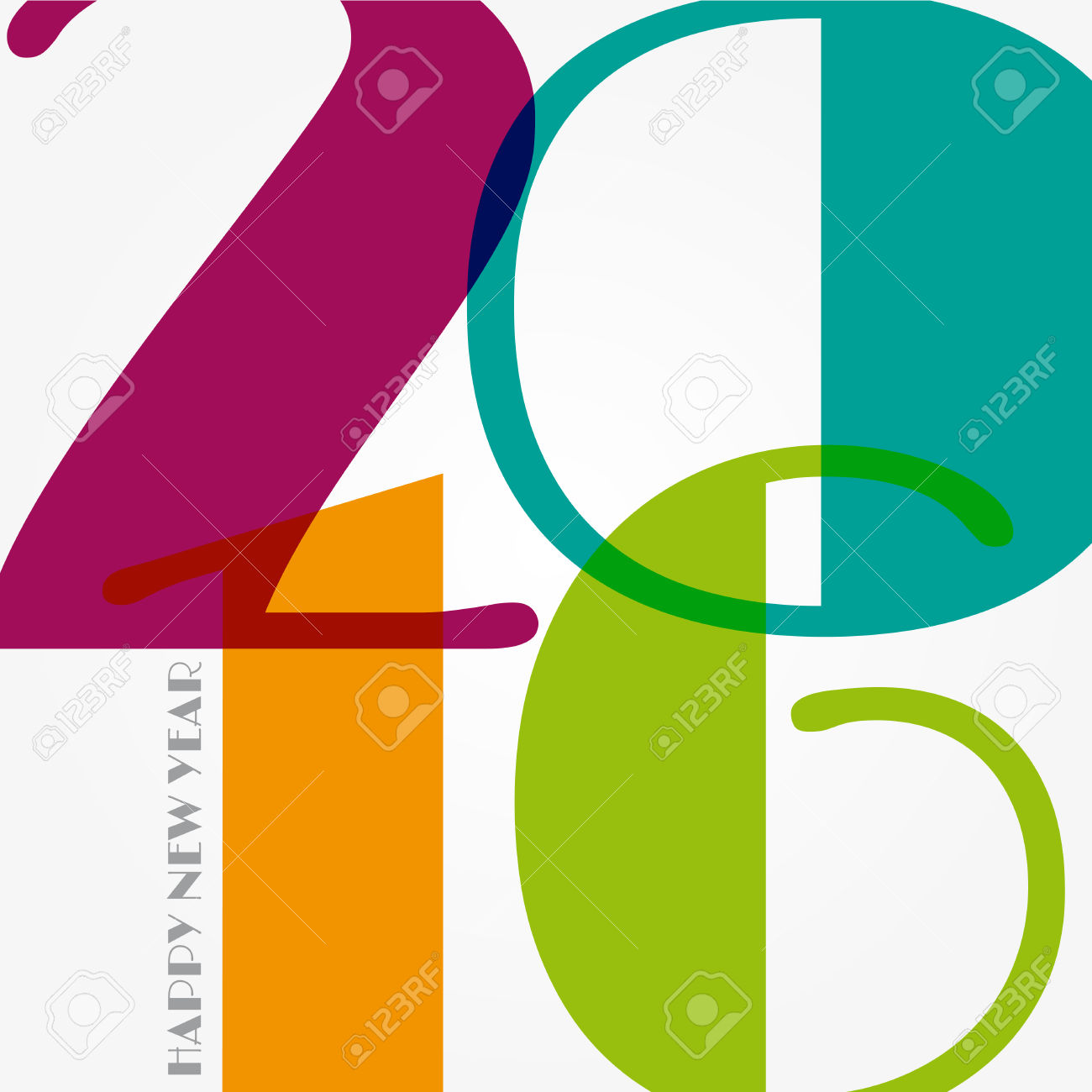 1300x1300 Abstract Wide Happy New Yyear 2016 Stock Vecto