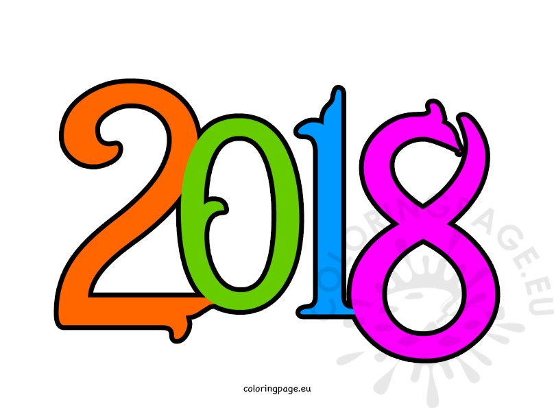 808x595 Happy New Year 2018 Free Clip Art