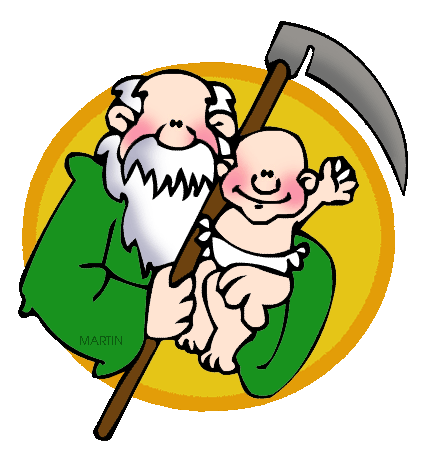424x450 New Year's Clip Art By Phillip Martin, Father Time And New Year's Baby