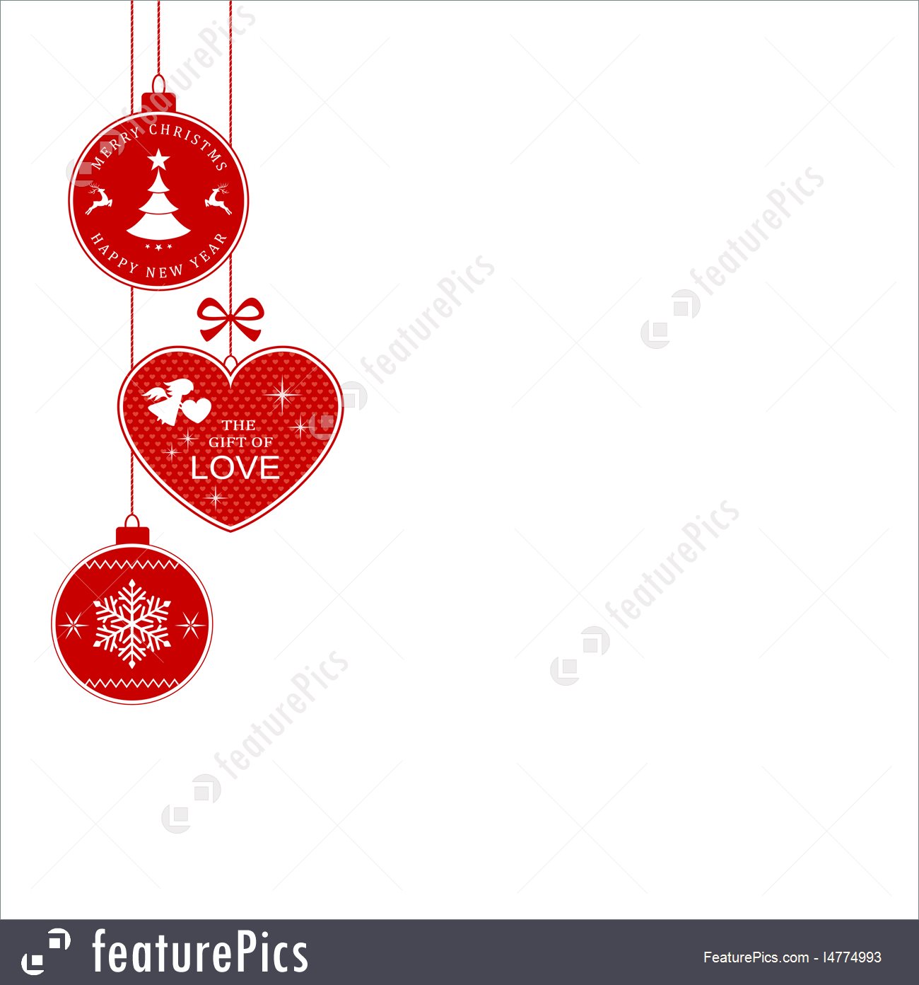 1300x1392 Holidays Christmas Border With Hanging Christmas Ornaments
