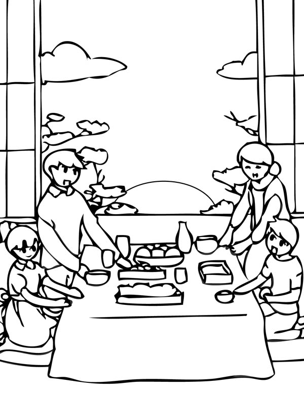 600x776 Japan New Year Eve Coloring Page Coloring Sky