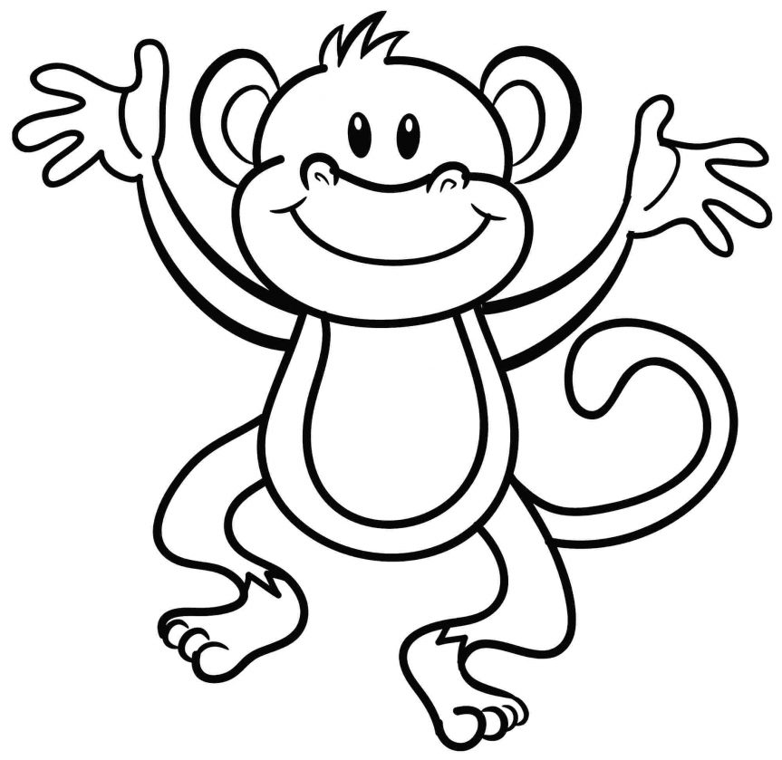 863x839 New Year Craft Ideas Monkey Coloring Pages Printable Christmas