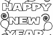 210x140 New Years Coloring Pages Minion Happy New Year Coloring Page