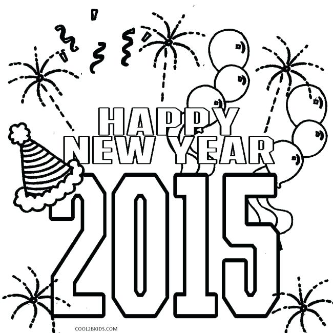 New Years Coloring Pages | Free download on ClipArtMag