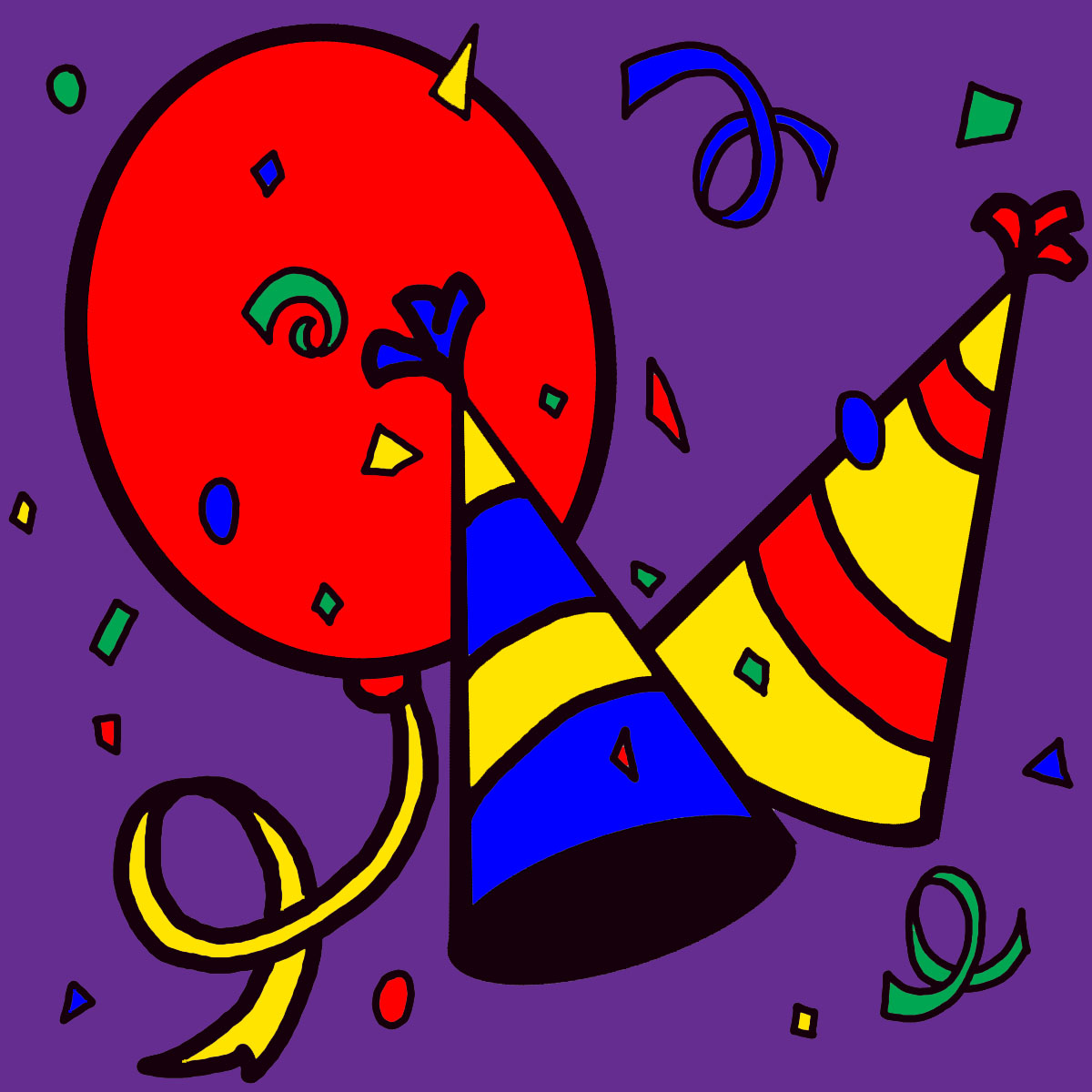 1200x1200 New Years Day Clip Art