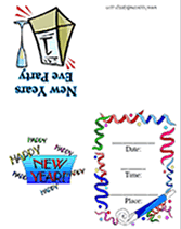 167x211 New Years Eve Party Free Printable Party Invitations Template