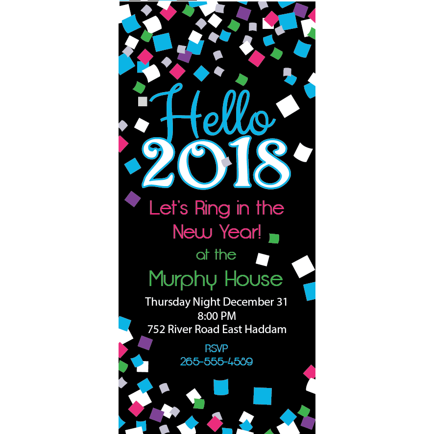 886x886 New Year's Eve Party Invitations