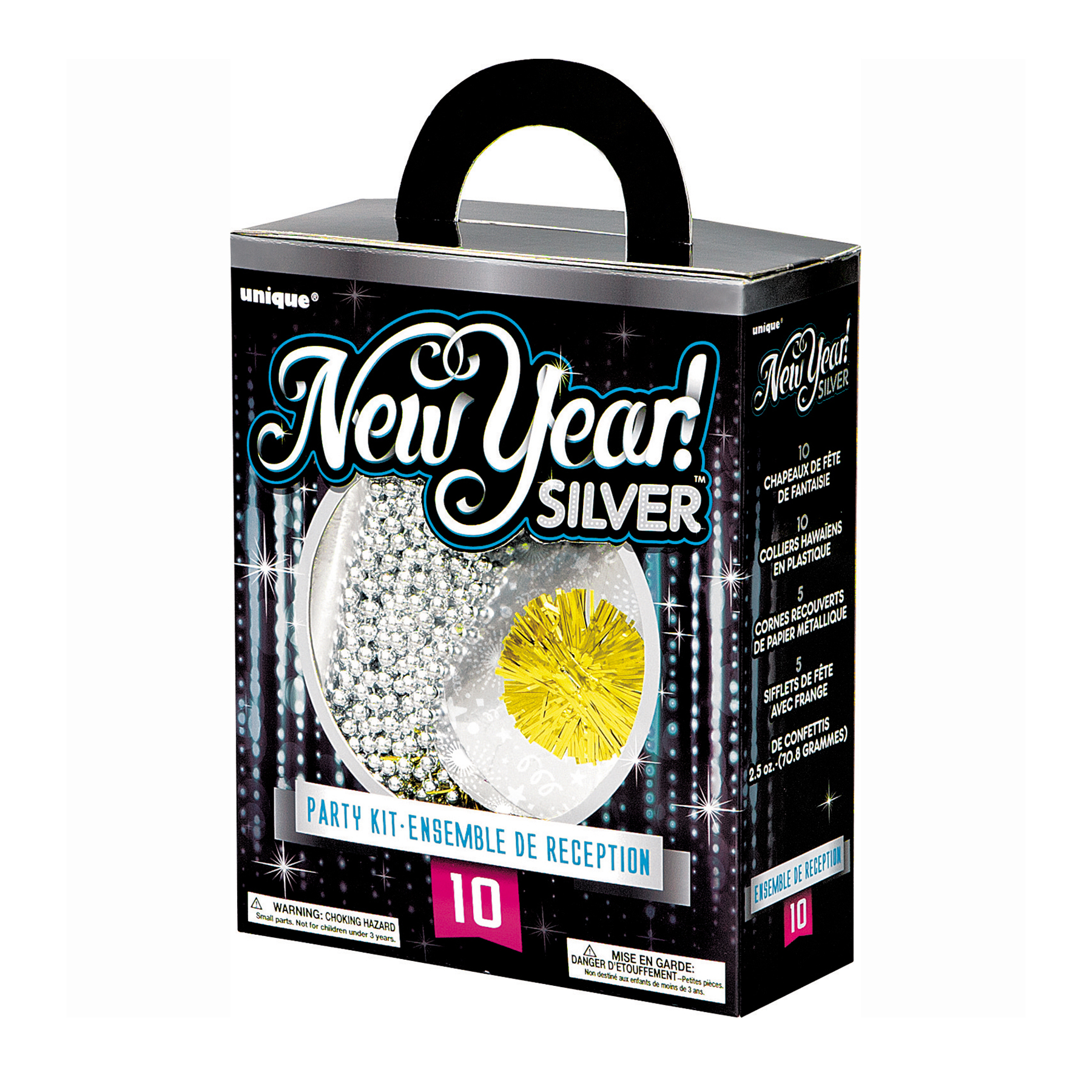 1800x1800 Silver New Years Accessories Kit For 10 Guests New Year's Eve