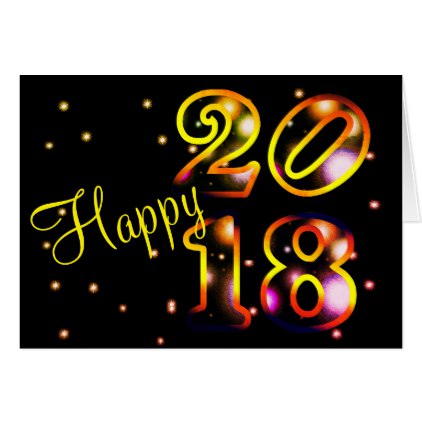 422x422 2018 Outer Space Happy New Year Card Outer Space