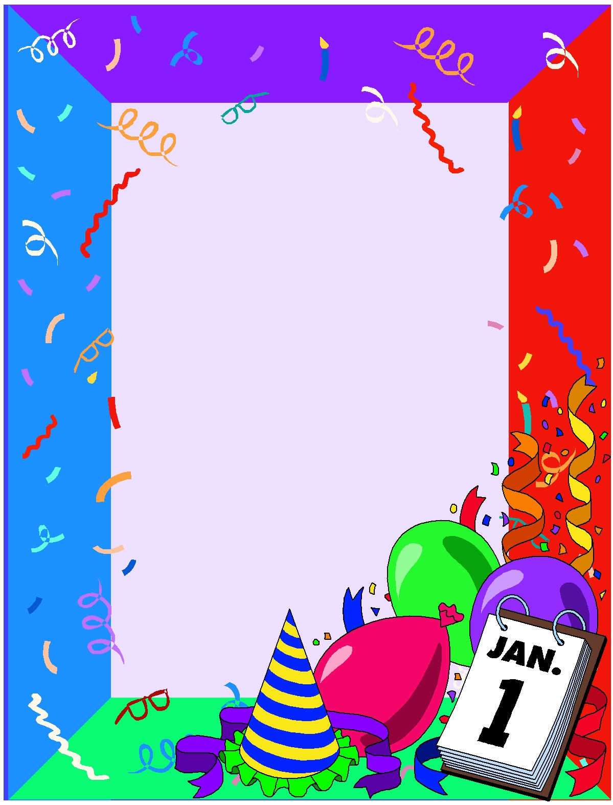 1199x1574 New Year's Border Clip Art